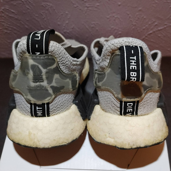 adidas NMD R1 Grey Camo Heel B37617 Size US Mens 8 - Picture 6 of 8